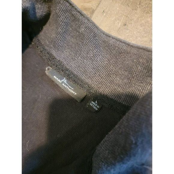 Marc Anthony black jacket large zip up knit coat - Picture 5 of 6